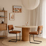 Blake Fabric Dining Chair - Clay Weave / Black