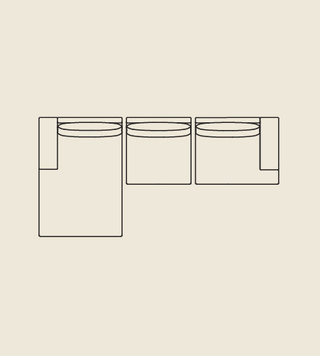 3 Seater Modular Sofa with Left Chaise