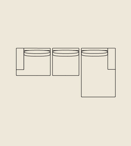 3 Seater Modular Sofa with Right Chaise