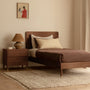 Marlo King Single Bed - Walnut