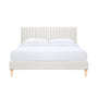 Maya Fabric King Bed - Cream