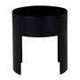 Oberon Crescent Bedside Table - Matt Dark Oak