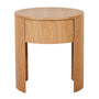 Oberon Crescent Bedside Table - Natural Ash