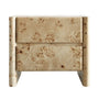 Valentina Burlwood Bedside Table - Burlwood