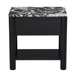 Black Calacatta Viola Marble / Black Oak