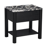 Black Calacatta Viola Marble / Black Oak