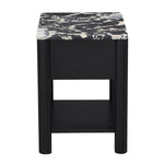 Black Calacatta Viola Marble / Black Oak