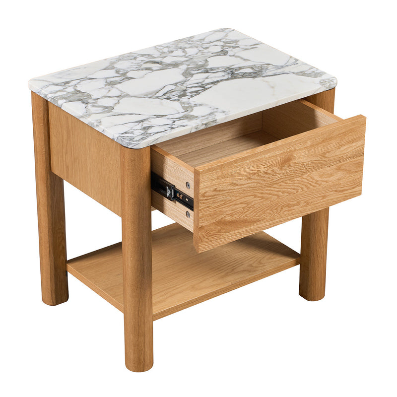 Arabescato Carrara Marble / Oak