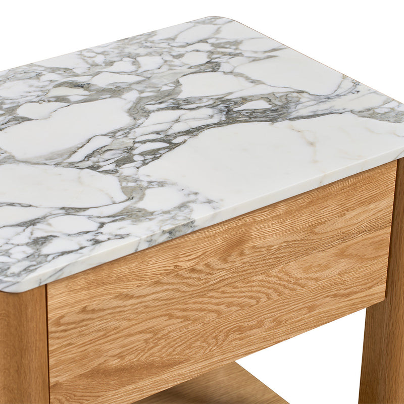 Arabescato Carrara Marble / Oak