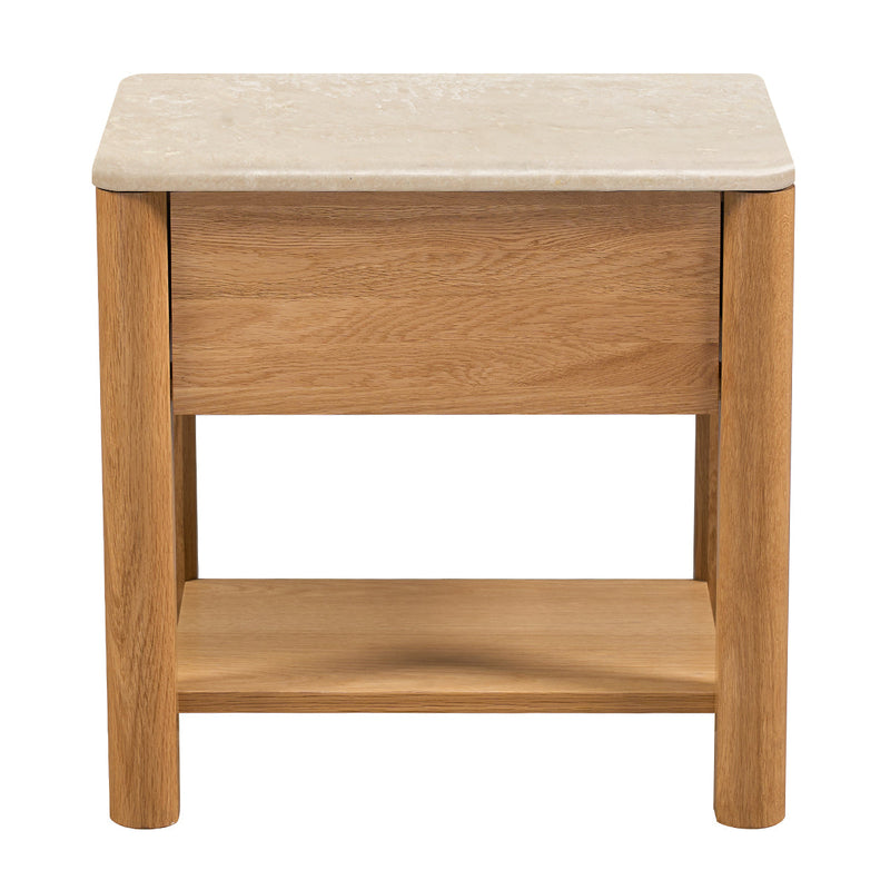Travertine / Oak