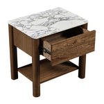 Arabescato Carrara Marble / Walnut