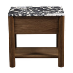 Black Calacatta Viola Marble / Walnut