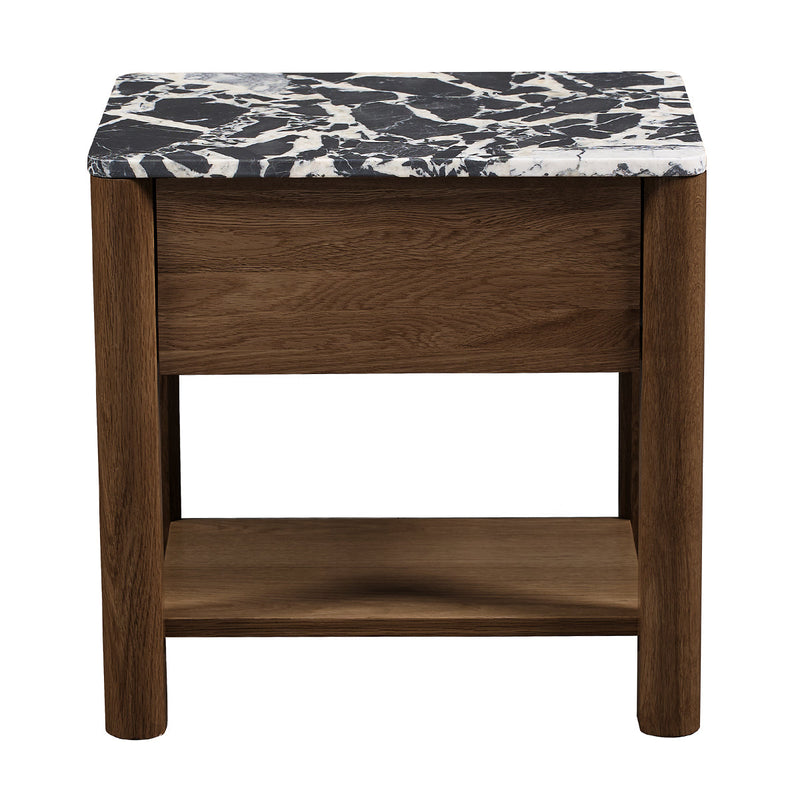 Black Calacatta Viola Marble / Walnut