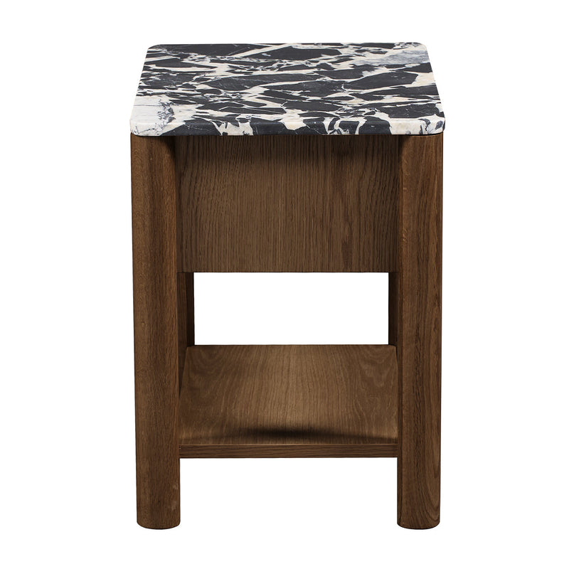 Black Calacatta Viola Marble / Walnut
