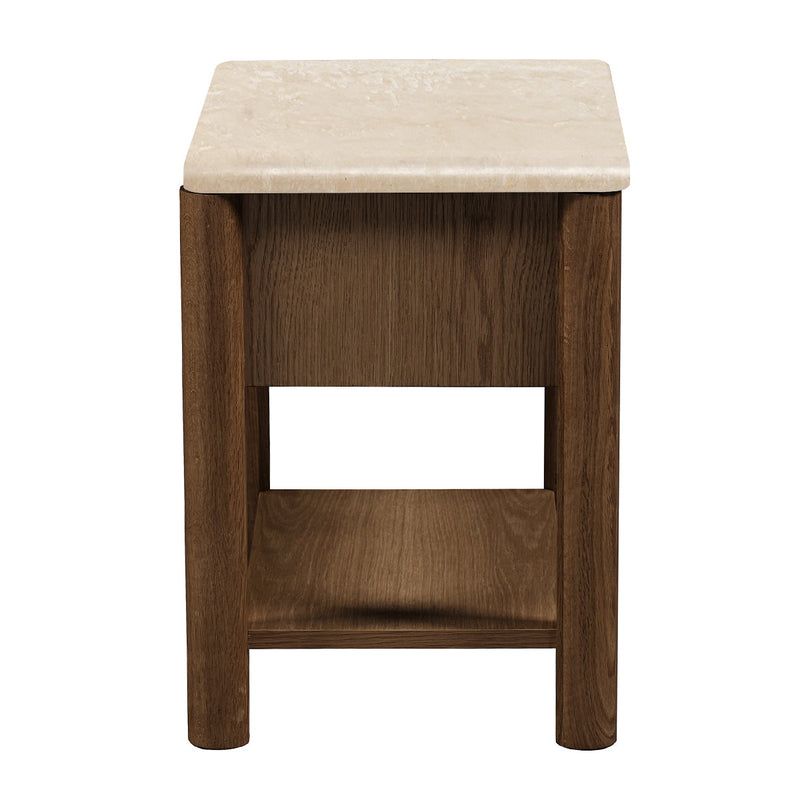 Travertine / Walnut