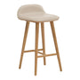 Capa Leather Bar Stool - Almond / Oak