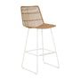 Granada Sleigh Bar Stool - Natural / White