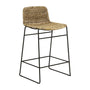 Olivia Rattan Bar Stool - Greywash