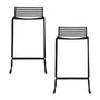 Studio Wire Bar Stool (Set of 2, 65cm) - Black