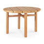 Quatro Outdoor Round Coffee Table - Teak / 68cm