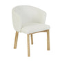 Tate Boucle Dining Chair - Snow / Natural Ash