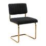 Blake Fabric Dining Chair - Charcoal Boucle / Brushed Gold