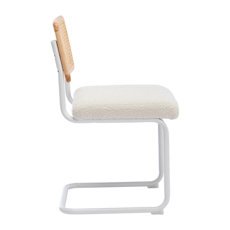 Blake Rattan Boucle Dining Chair