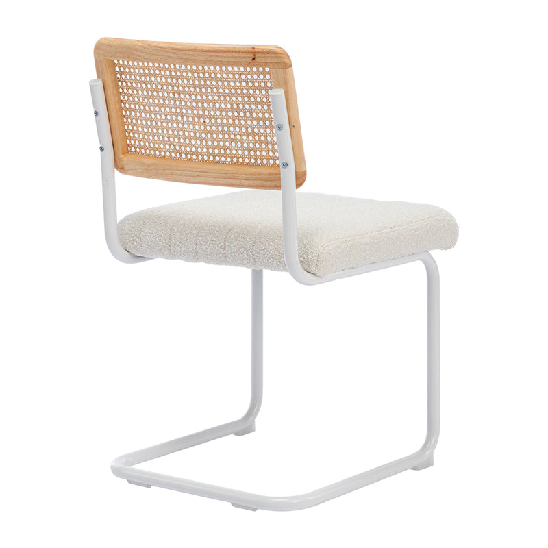 Blake Rattan Boucle Dining Chair