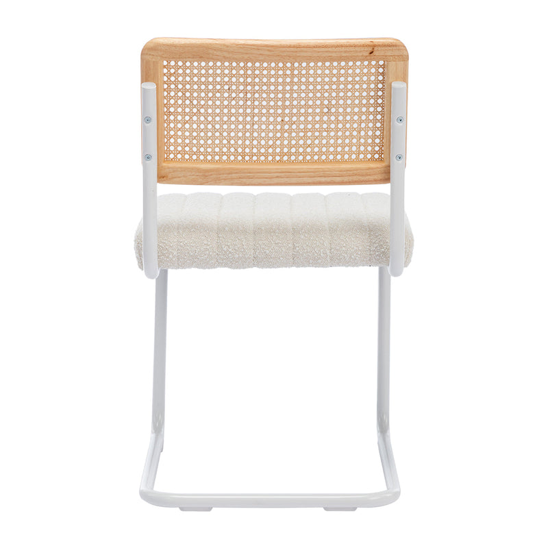 Blake Rattan Boucle Dining Chair