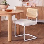 Blake Rattan Boucle Dining Chair