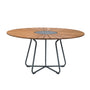 Circle Outdoor Dining Table - Bamboo / Grey / 150cm