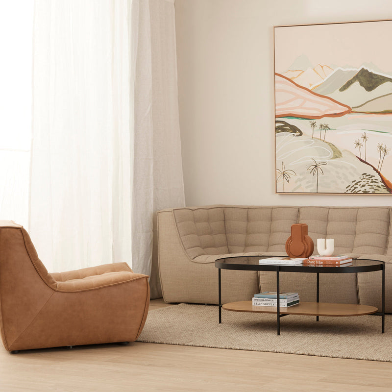 N701 1 Seater Leather Sofa