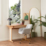 Stella Fabric Office Chair - Light Grey / Brushed Gold