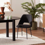 Belmont Boucle Dining Chair - Charcoal / Black