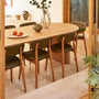 Alaska Leather Dining Chair - Olive Green / Oak