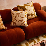Bowie Textured Velvet 3 Seat Sofa (Terracotta)
