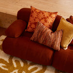 Bowie Textured Velvet 3 Seat Sofa (Terracotta)