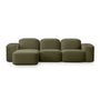 Muse 3 Seat LAF Modular Chaise Sofa - Malibu Matcha