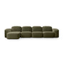 Muse 4 Seat LAF Modular Chaise Sofa - Malibu Matcha