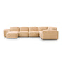 Muse 5 Piece LAF Modular Chaise Sofa - Malibu Dune