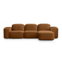 Muse 3 Seat RAF Modular Chaise Sofa - Malibu Cognac