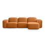 Muse 3 Seat RAF Modular Chaise Sofa - Malibu Caramel