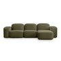 Muse 3 Seat RAF Modular Chaise Sofa - Malibu Matcha