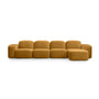 Muse 4 Seat RAF Modular Chaise Sofa - Malibu Almond