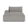 Daphne Boucle 1 Seater Left Chaise Modular Sofa - Warm Grey