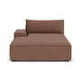 Daphne Boucle 1 Seater Left Chaise Modular Sofa - Rust
