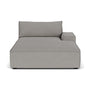 Daphne Boucle 1 Seater Right Chaise Modular Sofa - Warm Grey