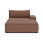 Daphne Boucle 1 Seater Right Chaise Modular Sofa - Rust