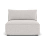 Daphne Fabric 1 Seater Modular Piece (Armless) - Cool Grey Weave