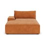 Daphne Fabric 1 Seater Left Chaise  Modular Sofa - Amber